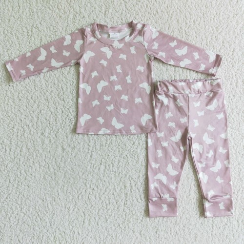 Pijama floral de manga larga para niñas pequeñas conjunto boutique otoño primavera ropa para dormir - Imagen 3 de 11
