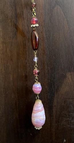 VTG LOUIS ROUSSELET Baroque Glass and Faux Pearl SAUTOIR NECKLACE Paris France - Picture 10 of 12