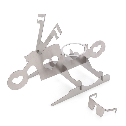 BBQ Beer Can Chicken Stand - Standing Chicken Steel Rack Motorcycle BBQ Grill - Bild 5 von 10