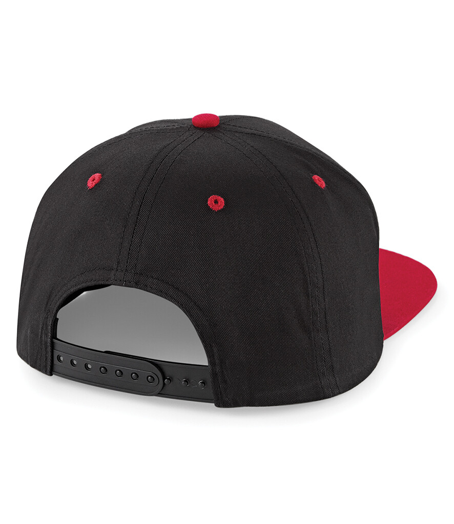 Cappellino Snapback Beechfield 5 Pannelli, Due Toni, Visiera Piatta, Unisex, Nuovo Con Etichetta.