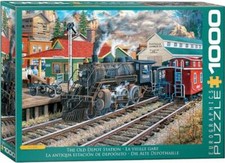 Eurographics jigsaw puzzle;  The Old Depot Station by Ken Zylla;  1000 pieces