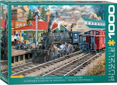Eurographics Puzzle; The Old Depot Station von Ken Zylla; 1000 Teile - Bild 1 von 2