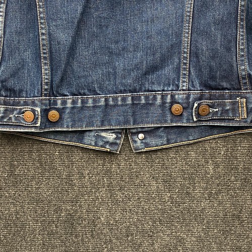 Levi's 70590 Girls Medium Button Up Trucker Jacket Dark Blue Denim Pockets - Picture 12 of 14