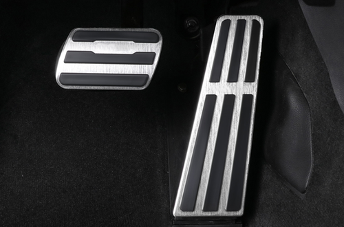 For 2017-21 Porsche Panamera Silver Aluminum Brake Pedal Accelerator Pedal Cover - Bild 5 von 9