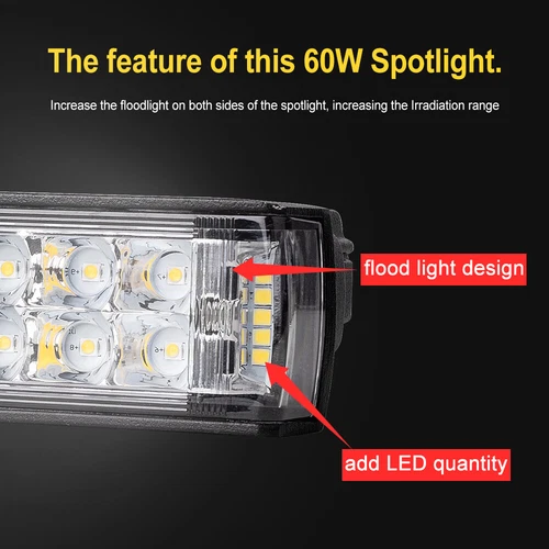 Pair 6Inch 240W LED Light Bar Car Combo Pods Fog Lamp Offroad for Jeep Truck 4WD - Foto 14 di 19