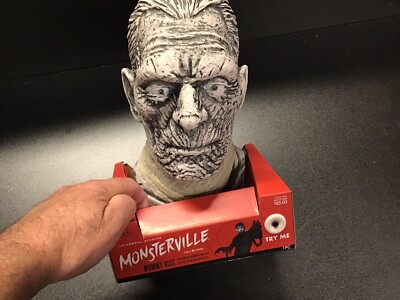 Animated Universal Monster Boris Karloff Mummy Bust Head Halloween