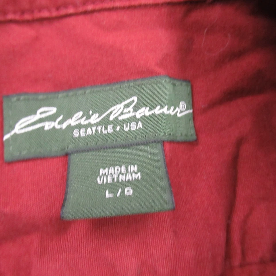 Eddie Bauer Shirt Mens Large Long Sleeve Rust Pockets Button Down Pocket - Image 2 of 4