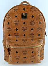 Mcm Stark Side Studs Backpack In Visetos with Leather And Studded Details.