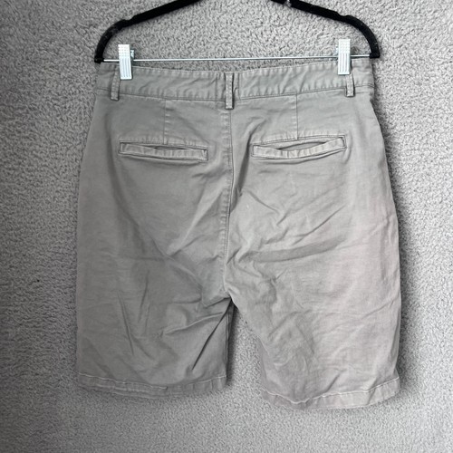 Flint and Tinder Shorts Mens 32 Grey 9" Flat Front Chino Casual Preppy Summer - Picture 2 of 11