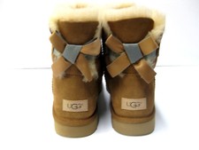 UGG MINI BAILEY BOW II SHIMMER WOMEN BOOTS CHESTNUT US 5 /UK 3 /EU 36 / JP 22