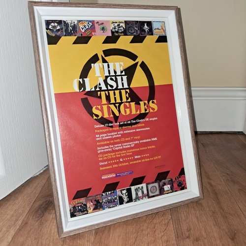 THE CLASH The Singles Original Vintage magazine promo advert framed Punk Rock - Imagen 9 de 11