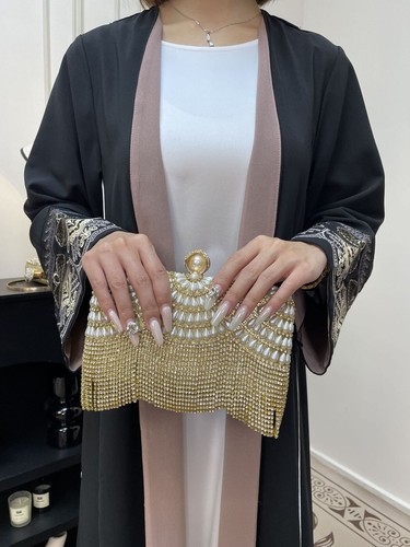 Dubai Mujeres Musulmán Abaya Cárdigan Batas Largas Pavo Islámico Kimono Vestidos - Imagen 5 de 11