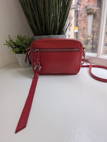 Alexander McQueen Skull Camera Bag Red Leather RRP £1,185.00 - Picture 7 of 12