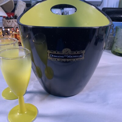 Domaine Ste Michelle Brut Champagne - Promotional Ice Bucket (Green) - NOS