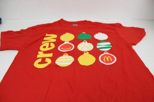 McDonald's Crew Red T-Shirt Christmas Themed M Medium NEW NOS - Picture 4 of 4