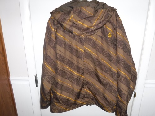 VOLCOM Nimbus Digital Jacket snowboard ski winter coat M 80s theme green black - Picture 4 of 12