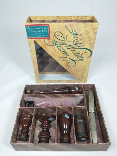 Victorian Letter Sealing Wax & Seal Writing Crafts Medieval Renaissance Kit NEW - Picture 10 of 14