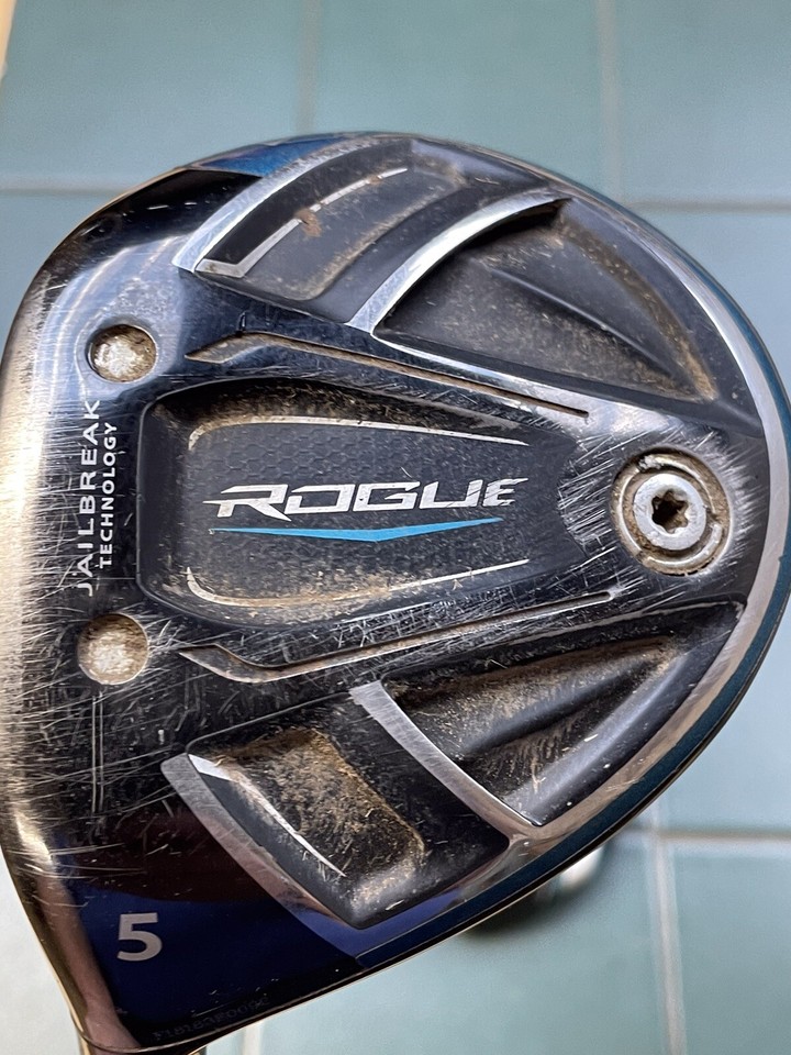 Callaway Golf Club LH Rogue 5 Wood Evenflow Reg Shaft inc Cover Good