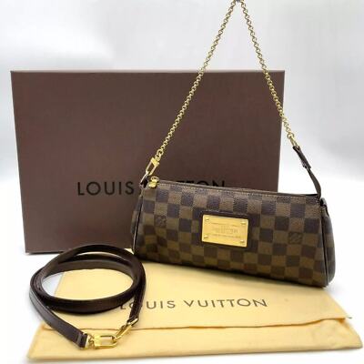 Louis Vuitton Damier Ebene Eva Shoulder Bag W/box | eBay