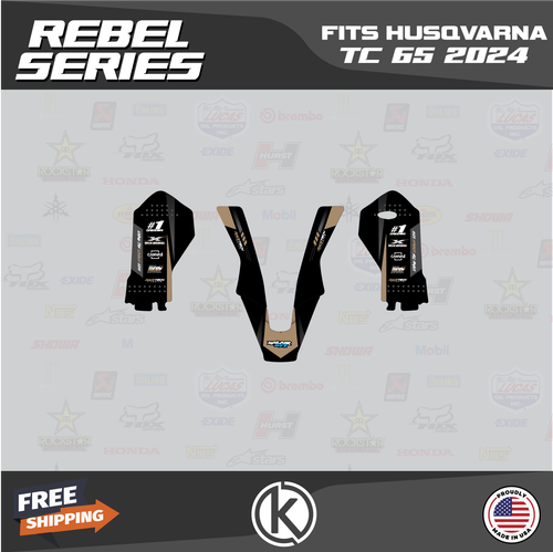 Graphics Kit for HUSQVARNA TC65 (2024) Rebel Series - TAN - Picture 4 of 7
