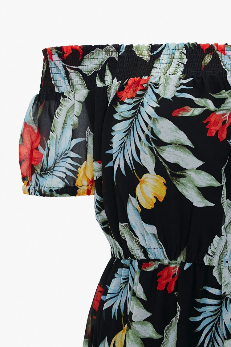Forever 21 Plus Size Floral Chiffon Maxi Off The Shoulder Dress 2X/3X | eBay