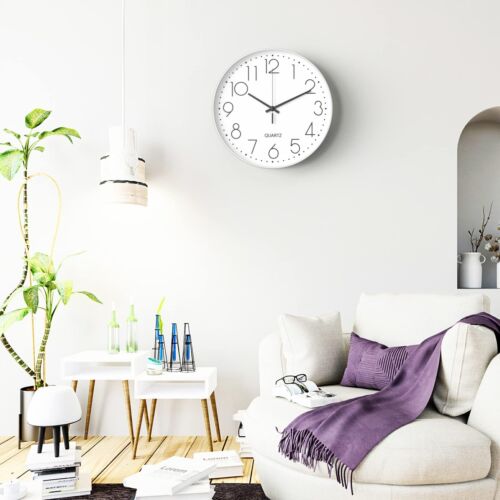 30cm Funkuhr Lautlos Wanduhr Ohne Tickgeräusche Funkwanduhr Geräuschlos Wand Uhr - Bild 12 von 16