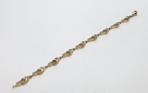 14k Yellow Gold Flip-Flops Sandals Ocean Beach Salt Life Nautical Bracelet 7 1/8 - Picture 4 of 7