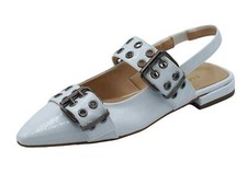 Nacrèe 411A093 Napl Bianco Decoltè per Donna in ecopelle con fibione e tacco bas