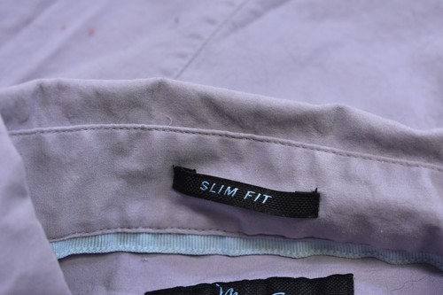 Marc Anthony Slim Fit Long Sleeve Light Lilac Purple Button Front Shirt Mens L - Picture 7 of 10
