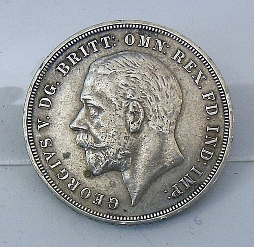 1935 Great Britain 1 Crown Large Silver Coin - Picture 1 of 3
