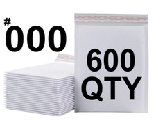 Kraft White Bubble Mailer #000 ( 4.25x7 ) 600 QTY  SHIPS TODAY