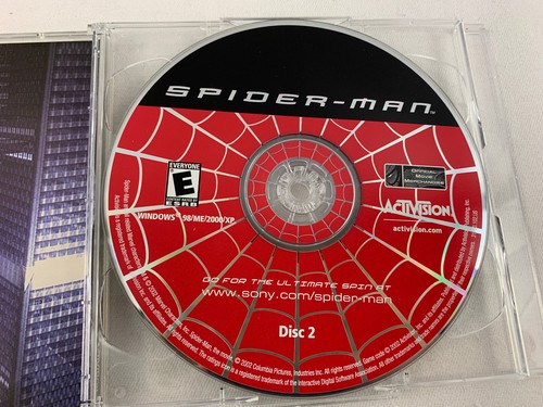 PC CD-ROM - 2002 Spiderman Game In Case, 2 Disc Set - USED, CIB - Picture 5 of 6