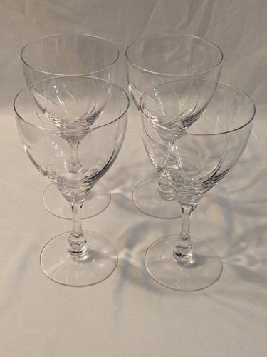 Vintage 4 Fostoria Chapel Bells Water/Ice Tea Cut Swirl Crystal Stemware 6⅞"x3¾ - Picture 7 of 12