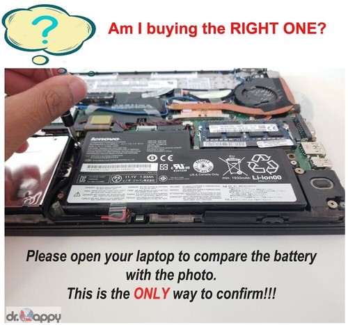 Batería interna 24Wh para Lenovo ThinkPad T470 T480 01AV419 01AV420 01AV421 - Imagen 7 de 7
