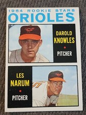 1964 Topps #418 Darold Knowles Les Narum Semi-High # Rookie Stars RC EX 👀
