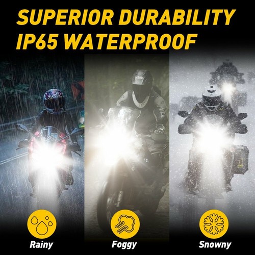 Auxito Motorcycle H4 9003 LED Headlight High Low Beam 6000K Bulb 8000LM All-in-1 - Foto 7 di 9