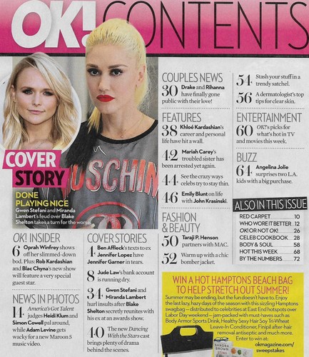 OK! Magazine September 19 2016 Miranda Lambert Gwen Stefani Jude Law Emily Blunt - Picture 2 of 5