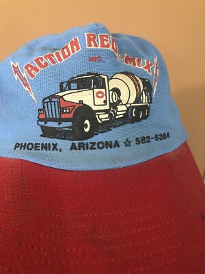 Casquette Trucker Vintage Années 80 "Lago Vista Ready Mix Concrete Texas" - Neuf Sans étiquette - Style Rétro Mesh