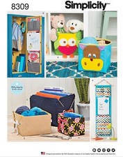 Simplicity Pattern 8309 Locker Organizer Bin Box Office Home Dorm Storage Uncut