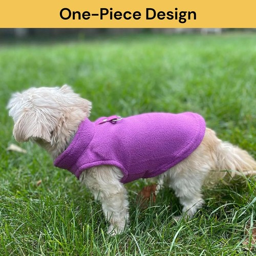 Pet Dog Warm Coat Fleece Jacket Jumper Sweater Winter Clothes Puppy Vest Outfits - Picture 4 of 17