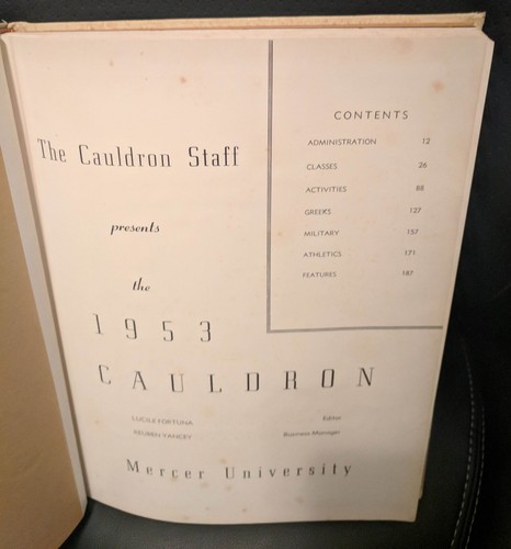 Mercer University Macon Georgia 1953 Cauldron Yearbook Annual - Picture 2 of 3