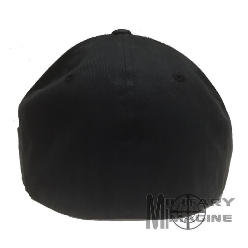 Flexfit Brushed Thin Blue Line Black Cap US Flag Police Hat Law Enforcement - Picture 5 of 6