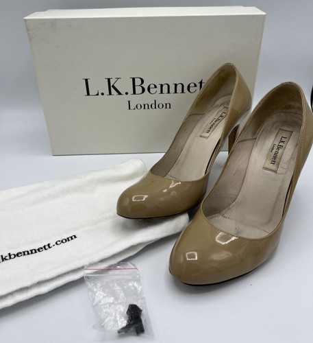 LK Bennett Shoes Nude beige Patent Leather Pumps High heels Eur 36.5 / 6.5 US