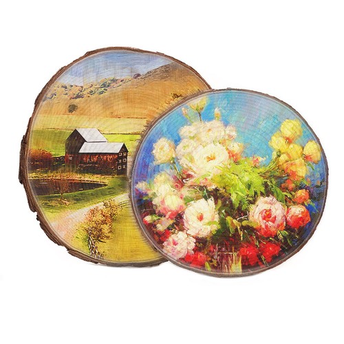 4-15CM Natural Wood Slices Discs Pine Wooden Circle with Tree Bark Log Craft DIY - Picture 7 of 8