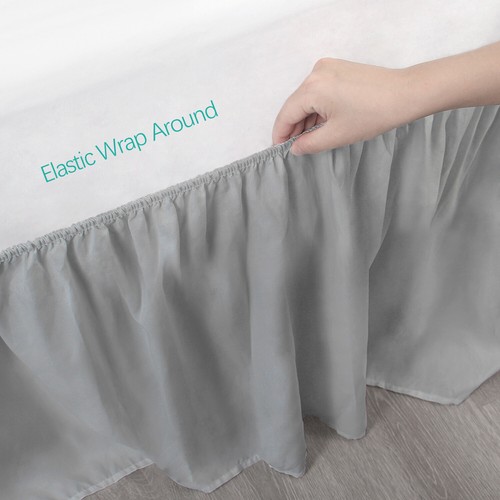 "Falda de cuna estándar para bebé cuatro lados de tela elástica ropa de cama con volantes de polvo 52""x28" - Imagen 17 de 27
