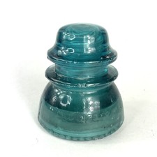 Vintage Hemingray #42 Teal Blue Insulator Made In USA