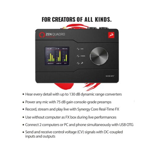 Zen Quadro Synergy Core - 14x10 Dual USB-C Bus-powered audio interface with D... - Picture 2 of 9