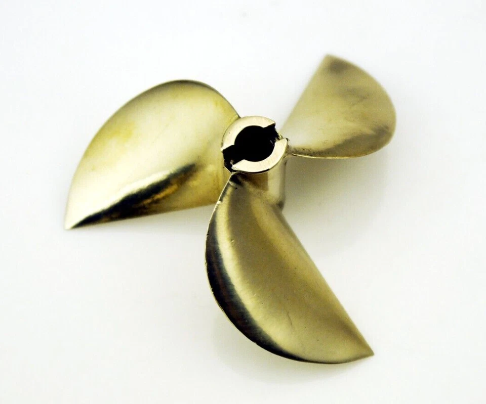 6717 Brass Propeller Prop Diameter 67mm Pitch 1.7 for 1/4" Shaft Cable RC Boat - Image 2 of 3