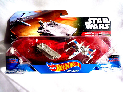 STAR WARS HOT WHEELS DIE CAST TRANSPORTER VS X-WING DOPPELPACK NEU & VERSIEGELT