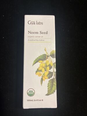 Gya Labs Neem Seed Organic Carrier Oil 3.4floz 100ml Sealed Exp 08/23 #91